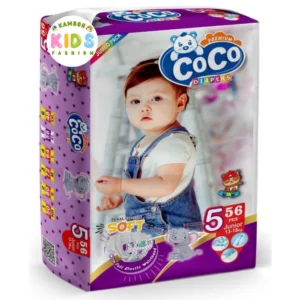 Coco Baby Diapers Size 5 Extra Large (XL) Jumbo Pack (56 Pcs)
