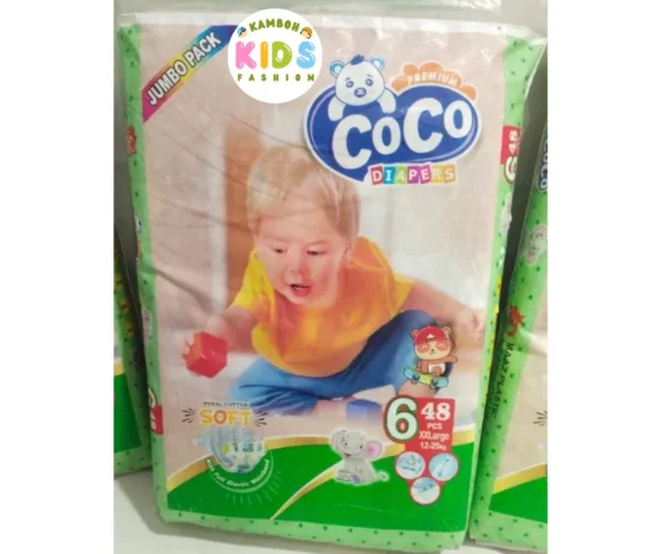 Coco Baby Diapers Size 6 (XXL) Jumbo Pack (48 Pcs)