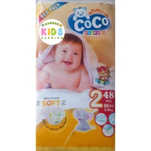 Coco Baby Diapers Size 2 Small (S) Economy Pack (48 Pcs)
