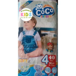 Coco Baby Diapers Size 4 Large (L) Economy Pack (40 Pcs)