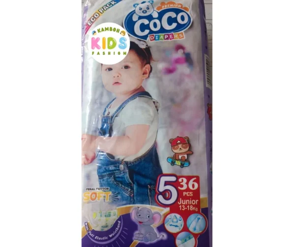 Coco Baby Diapers Size 5 Extra Large (XL) Economy Pack (36 Pcs)