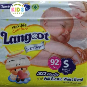 Langoot Babay Diapers Size 2 Small (S) Jumbo Pack (92 Pcs)