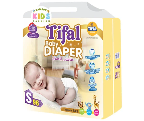 Tifal Baby Diapers Size 2 Small (S) Jumbo Pack (96 Pcs)
